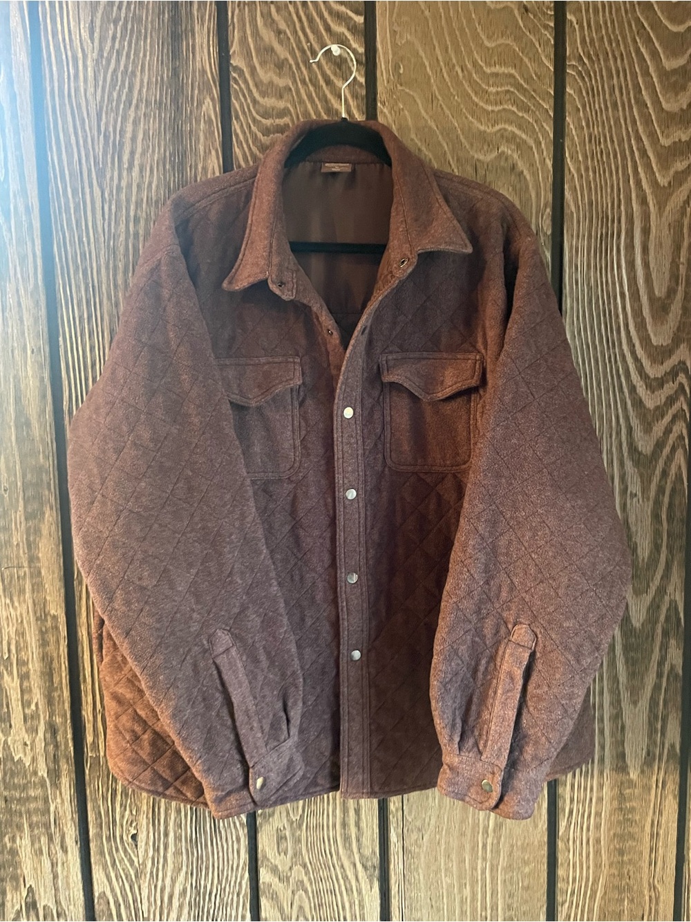 Great Northwest Clothing Company Quilted Brown Shirt Jacket
